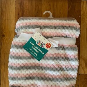 Striped Textured Fleece Blanket